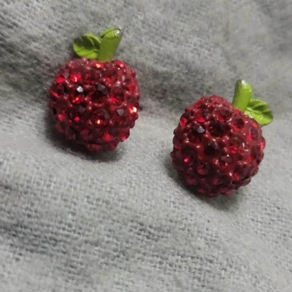 Betsey Johnson Apple Earrings